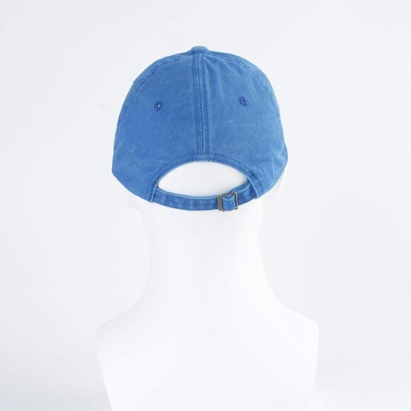 Unisex Washed-jewelry Blue Baseball Cap Cotton Fits Washed Denim Adjustable Hat - Picture 5 of 7